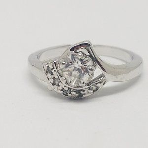 CZ Sterling Silver Ring Size 5